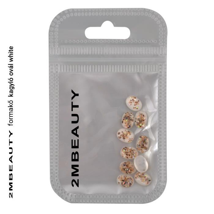 Oblikovane školjke oval  white 