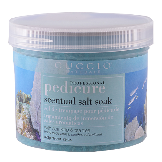 Cuccio Pedicure scentual salt soak sea kelp and tea tree