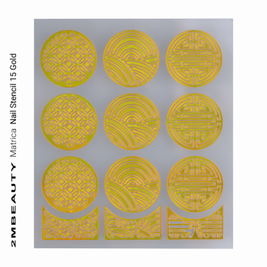 Nail Stencil 15 Gold