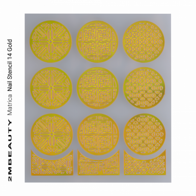 Nail Stencil 14 Gold