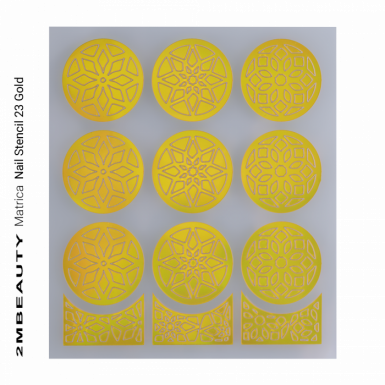 Nail Stencil 23 Gold