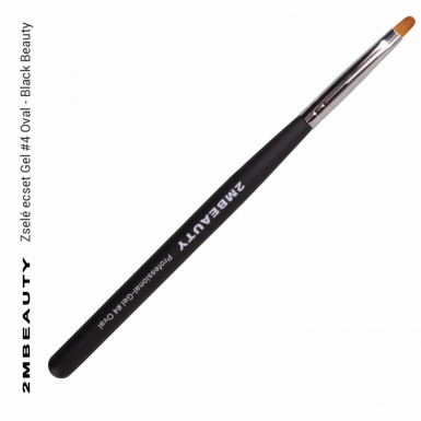 ČETKICA ZA GEL - #4 OVAL - BLACK BEAUTY